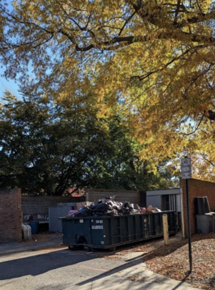 The weekly average of waste generated by college students, with the majority of the trash in the dumpster potentially being recyclables. This highlights the urgent need for better recycling education and infrastructure on college campuses.